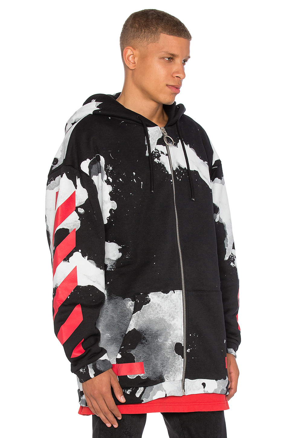 Off White c o Virgil Abloh White Liquid Spots Hoodie Lyst